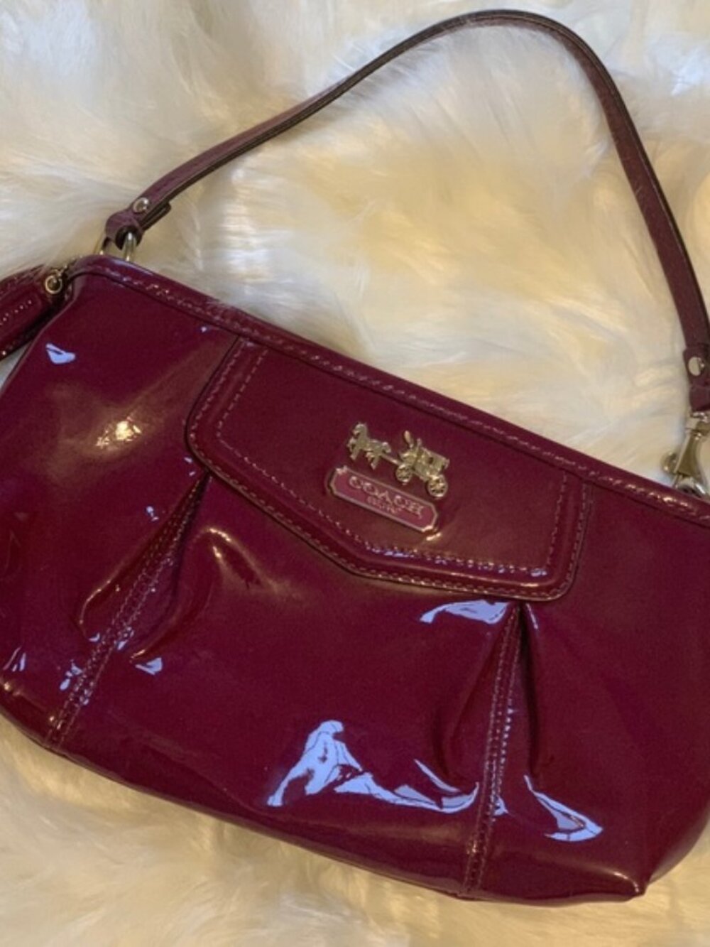 Vintage Patent pleather Coach (wristlet or shoulder)